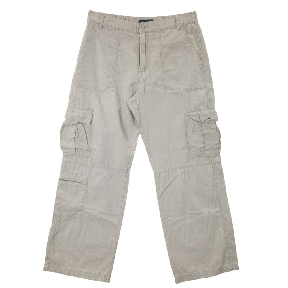 Aeropostale Womens L Utility Cargo Pants Relaxed Gorpcore Cotton Khaki Tan
